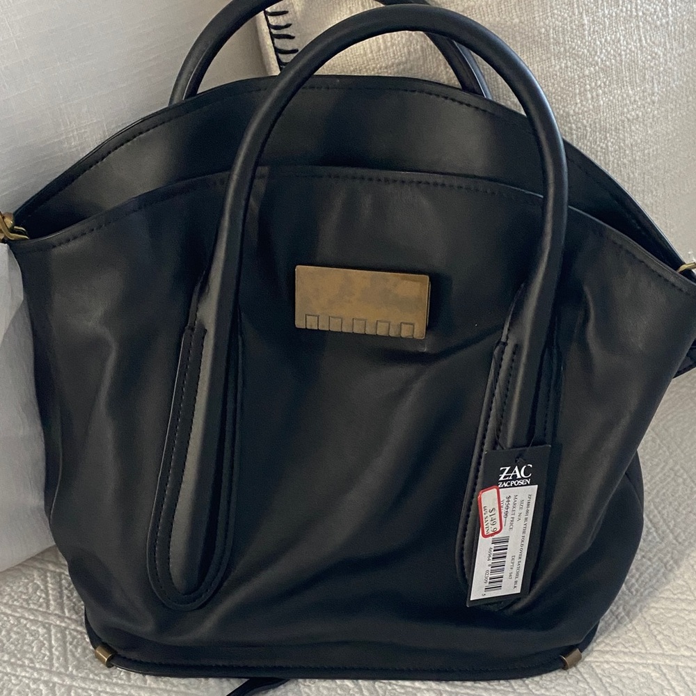 Zac Posen Black Leather Backpack